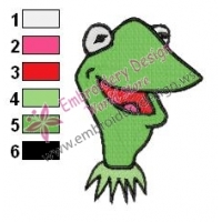 Kermit Muppets Embroidery Design 06